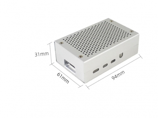 Behuizing / Case Raspberry Pi 4B + Fan Aluminium Silver 